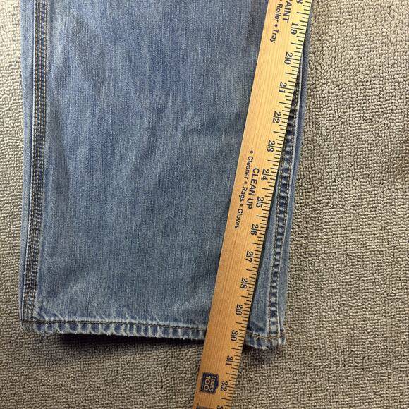 Old Navy Carpenter Jeans Mens 33x32 Blue Denim Baggy Wide Leg Painters Y2K Retro - Picture 4 of 8